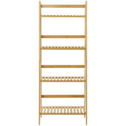 Helloshop26 - tagère échelle à 4 niveaux 48 x 32 x 123 cm bambou