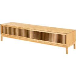 Helloshop26 - Meuble tv bambou 140 x 40 x 38 cm naturel