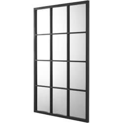 Helloshop26 - Miroir mural rectangulaire 90 x 60 cm noir mat