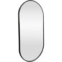 Miroir mural ovale 30 x 60 cm noir mat