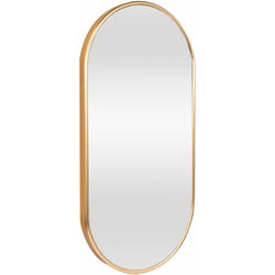 Helloshop26 - Miroir mural ovale 40 x 80 cm doré