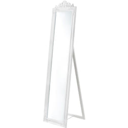 Miroir sur pied inclinable 160 x 40 cm blanc mat