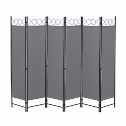 Paravent - Non spécifié - 6 panneaux - 171 x 240 cm - Gris foncé - Extérieur