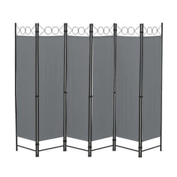 Paravent - Non spécifié - 6 panneaux - 171 x 240 cm - Gris foncé - Extérieur