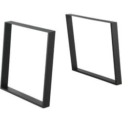 Helloshop26 - Lot de 2 pieds de table meuble diy 75 x 72 cm noir mat
