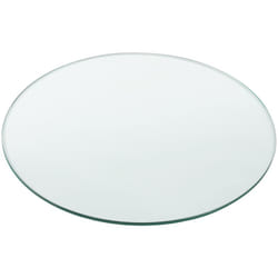 Plateau de table en verre esg diamètre 60 cm transparent