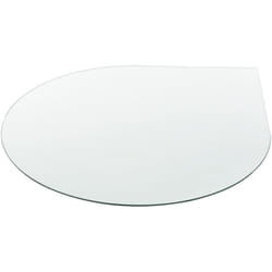 Helloshop26 - Plateau de table en verre esg diamètre 90 cm ovale transparent