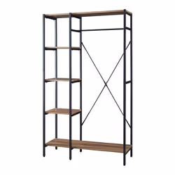 Portant a vetements hvidovre 170 x 100 x 35 cm noir effet bois