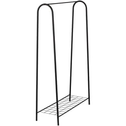 Helloshop26 - Portant à vêtements avec surface de stockage 144,5 x 89 x 32,5 cm noir