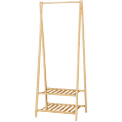 Portant à vêtements bambou 150 x 60 x 40 cm naturel