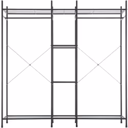 Garde-robe ouvert Ce portant à vêtements solide peut être monté facilement et rapidement. Maintes surfaces de stockage et les ...