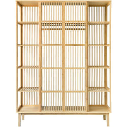 Helloshop26 - Garde-robe à 2 portes coulissantes 185 x 140 x 45 cm