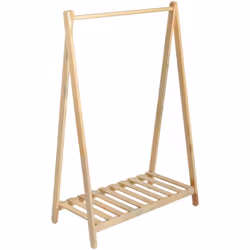 Portemanteau Ce patère pratique et stable en pin est rapide et facile à monter. Ce meuble possède une barre de penderie et 1 ...