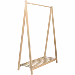 Portemanteau Ce patère pratique et stable en pin est rapide et facile à monter. Ce meuble possède une barre de penderie et 1 ...