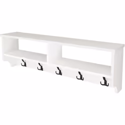 Portemanteau mural Ce panneau mural est un meuble parfait pour l'entrée ou le couloir. Il vous offre deux surfaces de stockag ...