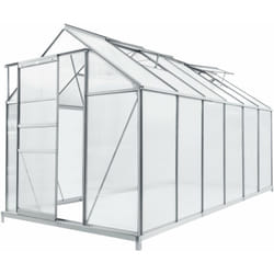 Serre de jardin à porte coulissante en polycarbonate 7,03 m²