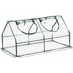 Helloshop26 - Châssis de jardin à 2 fenêtres en acier et pvc 120 x 60 x 60 cm