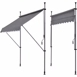 Auvent rétractable Ce store banne manuel est un choix parfait pour ombrager votre terrasse ou balcon. Une solution téléscopiq ...