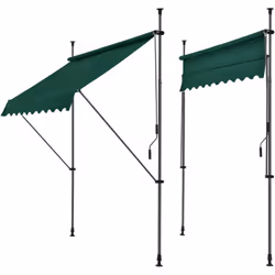 Auvent rétractable Ce store banne manuel est un choix parfait pour ombrager votre terrasse ou balcon. Une solution téléscopiq ...
