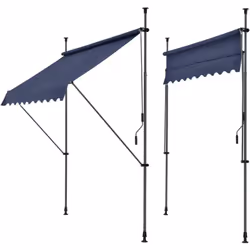 Auvent rétractable Ce store banne manuel est un choix parfait pour ombrager votre terrasse ou balcon. Une solution téléscopiq ...