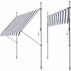 Auvent rétractable Ce store banne manuel est un choix parfait pour ombrager votre terrasse ou balcon. Une solution téléscopiq ...