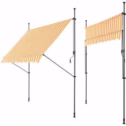 Auvent rétractable Ce store banne manuel est un choix parfait pour ombrager votre terrasse ou balcon. Une solution téléscopiq ...