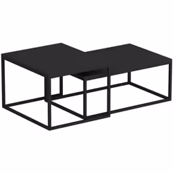 Set de 2 tables gigognes Un ensemble polyvalent pour votre maison, ces meubles stylés s'intègrent facilement dans un salon ou ...