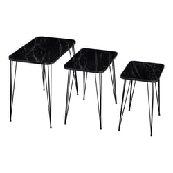 Table dappoint - Non spécifié - Set de 3 - Marbre noir - Gigogne - Intemporelles
