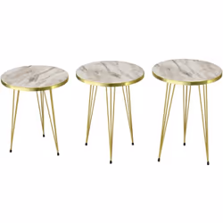 Set de 3 tables d'appoint Ce lot de bouts de canapé originals et polyvalents s'intègrent parfaitement dans votre salon par ex ...