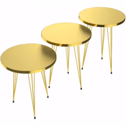 Set de 3 tables d'appoint Ce lot de bouts de canapé originals et polyvalents s'intègrent parfaitement dans votre salon par ex ...