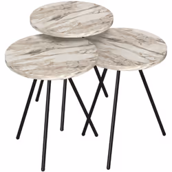 Set de 3 tables d'appoint Ce lot de bouts de canapé originals et polyvalents s'intègrent parfaitement dans votre salon par ex ...