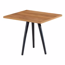 Table basse carree 50 x 45 x 45 cm effet noyer noir