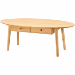 Table basse Notre table basse au plateau ovale offre à la fois esthétique et praticité. Son plateau spacieux permet de poser  ...