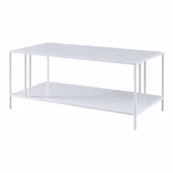 Table basse metal 47 x 110 x 55 cm blanc