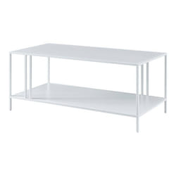 Table basse metal 47 x 110 x 55 cm blanc