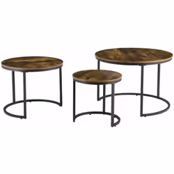 Lot de 3 tables basses gigognes Les petites tables décoratives sont polyvalentes dans votre maison. Ces meubles modernes s'in ...