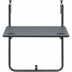 Helloshop26 - Table de balcon suspendue badolato rabattable et réglable en hauteur 83,5 x 60 x 60 cm