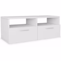 Le meuble TV moderne a un design sobre et pratique et conviendra à n'importe quel décor de maison. Le meuble HiFi est en aggl ...