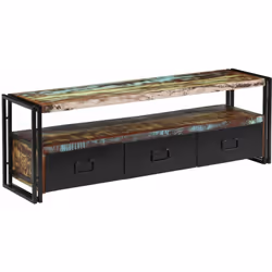 Ce meuble TV de style antique exsude le style industriel et sera un supplément unique à la décoration de votre maison. Le meu ...