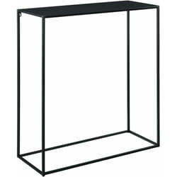 Table console en métal 92 x 80 x 32 cm noir mat