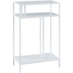 Table console métal 85 x 55 x 30 cm blanc