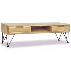 Ce meuble TV de style colonial, fait de teck massif recyclé, ajoutera une touche de charme rustique à votre intérieur. Il peu ...