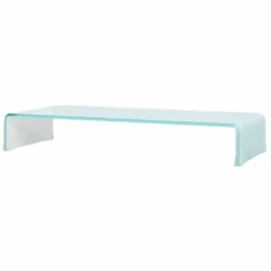 Ce support TV pratique est doté d'une construction en verre trempé. Le design élégant et profilé de ce meuble TV raffiné ajou ...