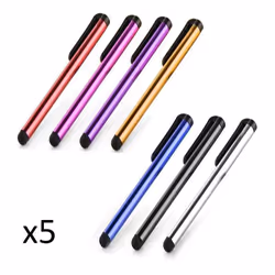 Stylet Fin Aluminium x5 pour IPHONE 12 Pro Max Smartphone Tablette Ecrire Universel Lot de 5 (NOIR)