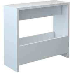 Helloshop26 - Table d'appoint rectangulaire avec porte-revues 60 x 55 x 20 cm blanc