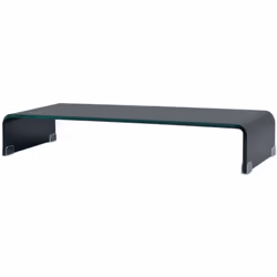 Ce support TV pratique est doté d'une construction en verre trempé. Le design élégant et profilé de ce meuble TV raffiné ajou ...