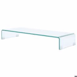 Meuble TV - Design - 90 cm - Verre trempé - Support pour moniteur - Étagère moderne