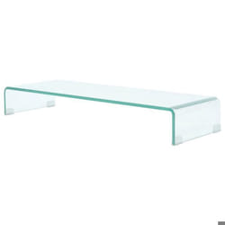 Meuble TV - Design - 90 cm - Verre trempé - Support pour moniteur - Étagère moderne