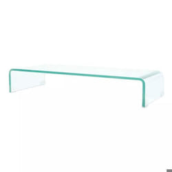 Meuble TV - Design - 80 cm - Verre trempé - Support pour moniteur - Contemporain