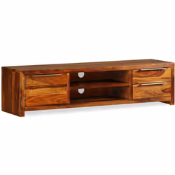 Ce meuble TV en bois de Sesham est à la fois élégant et pratique, et sera un excellent accessoire à votre espace de vie. Il p ...